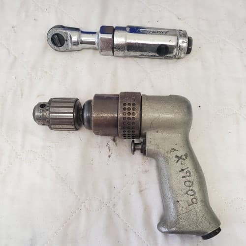 Rockwell Pneumatic Drill Air Tool & Blue Point AT200D Air Ratchet Wrench LOT-AE2 - Thumbnail 11