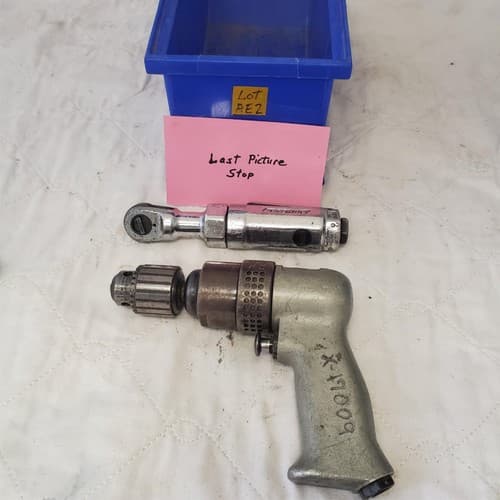 Rockwell Pneumatic Drill Air Tool & Blue Point AT200D Air Ratchet Wrench LOT-AE2 - Thumbnail 12