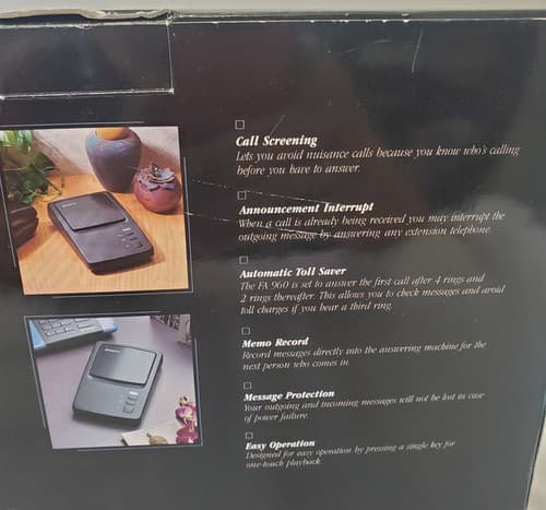 Southwestern Bell Freedom Phone Telephone Answering Machine FA 960 - Thumbnail 6