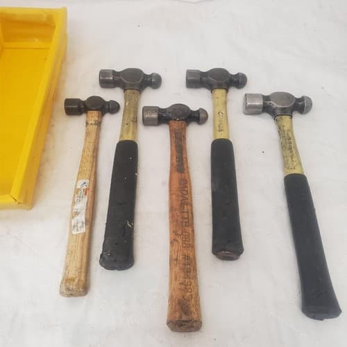 Lot of 5 Assorted Vintage Stanley Ball Peen Hammer LOT-179 - Thumbnail 4