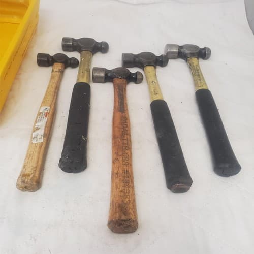 Lot of 5 Assorted Vintage Stanley Ball Peen Hammer LOT-179 - Thumbnail 11