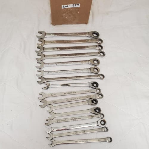 Lot of 16 Assorted Combination Wrench Set LOT-729 - Image 1
