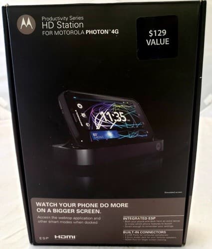 Used Motorola HD Charging Station for Motorola Photon 4G EVM1358Q - Thumbnail 7
