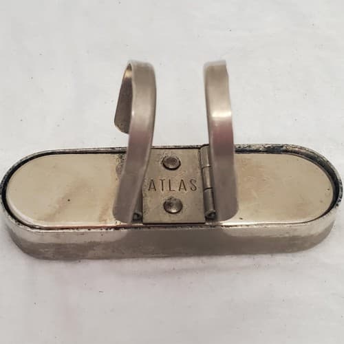 Vintage Personalized Atlas Pocket Stamp Pad Hinged Portable Size - Thumbnail 3