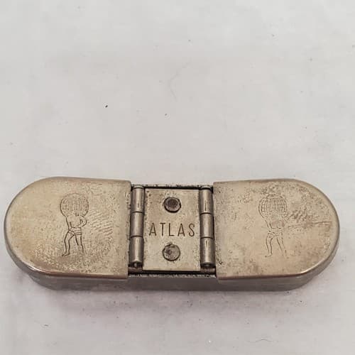 Vintage Personalized Atlas Pocket Stamp Pad Hinged Portable Size - Thumbnail 2