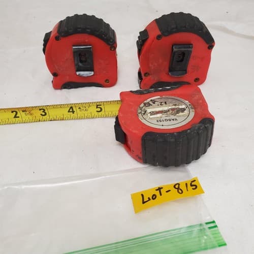 Lot of 3 Blue-Point 12' Feet Tape YASG153 Measure Soft Grip LOT-815 - Thumbnail 6