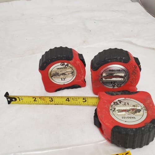 Lot of 3 Blue-Point 12' Feet Tape YASG153 Measure Soft Grip LOT-815 - Thumbnail 5