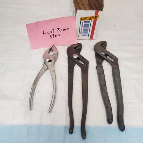 Lot of 3 Groove Slip Joint Pliers & Camlok 4P3 Pliers LOT-679 - Thumbnail 7