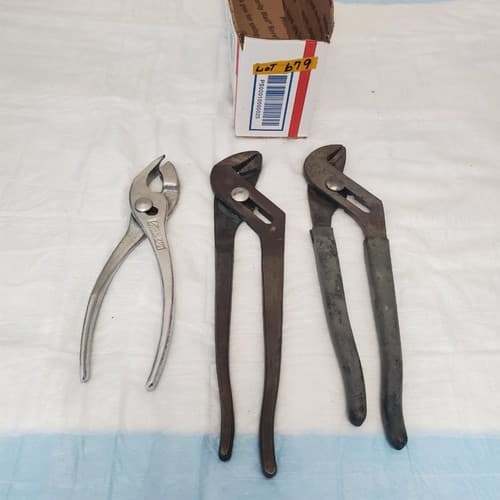 Lot of 3 Groove Slip Joint Pliers & Camlok 4P3 Pliers LOT-679 - Thumbnail 6