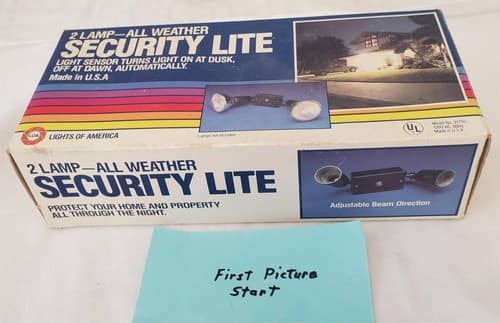 2 Lamp All Weather Security Lite Night Outdoor Adjustable Lights - Image 1