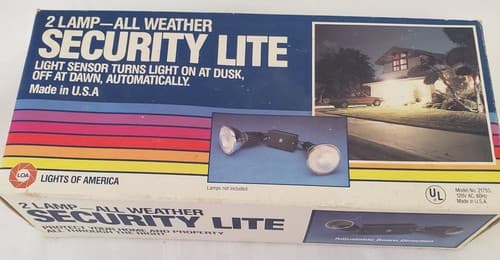 2 Lamp All Weather Security Lite Night Outdoor Adjustable Lights - Thumbnail 4
