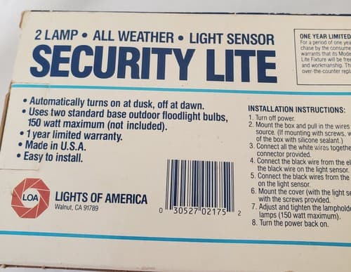 2 Lamp All Weather Security Lite Night Outdoor Adjustable Lights - Thumbnail 5