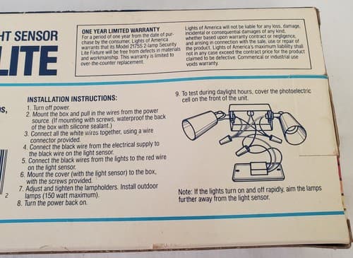 2 Lamp All Weather Security Lite Night Outdoor Adjustable Lights - Thumbnail 6