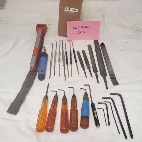 Lot of Assorted Hand Tools Files Screwdrivers Picks and Allen Wrenches LOT-766 - Thumbnail 11