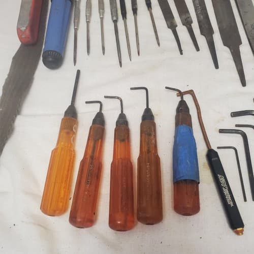 Lot of Assorted Hand Tools Files Screwdrivers Picks and Allen Wrenches LOT-766 - Thumbnail 7