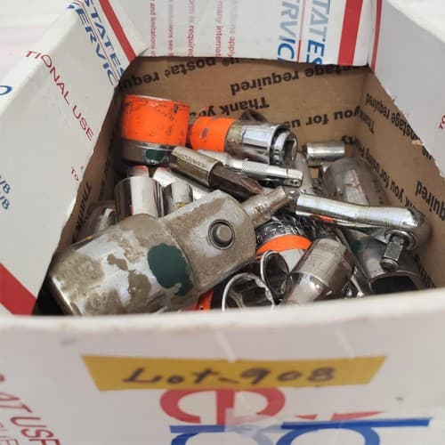 Lot of 47 Vintage Mixed Drive Sockets & Extensions Ratchet, &, More LOT-908 - Thumbnail 2