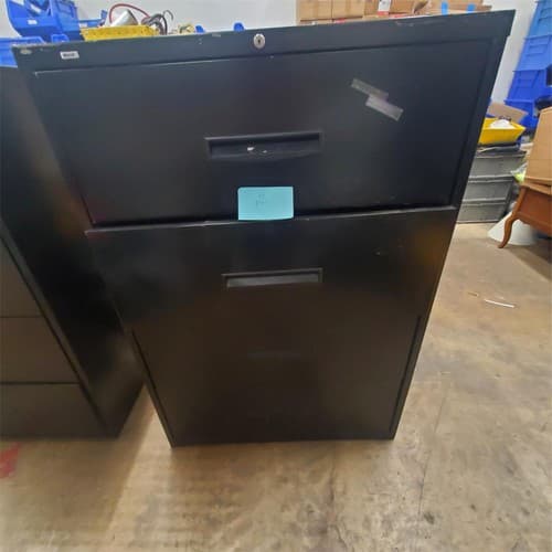 Large 4 Drawer Lateral File Cabinet - Black - Image 1