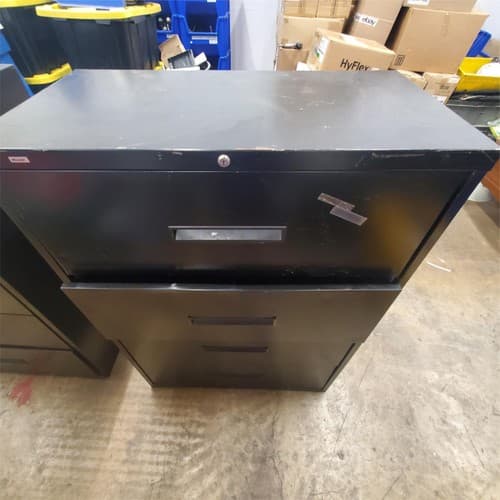 Large 4 Drawer Lateral File Cabinet - Black - Thumbnail 2