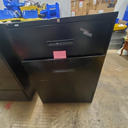 Large 4 Drawer Lateral File Cabinet - Black - Thumbnail 4
