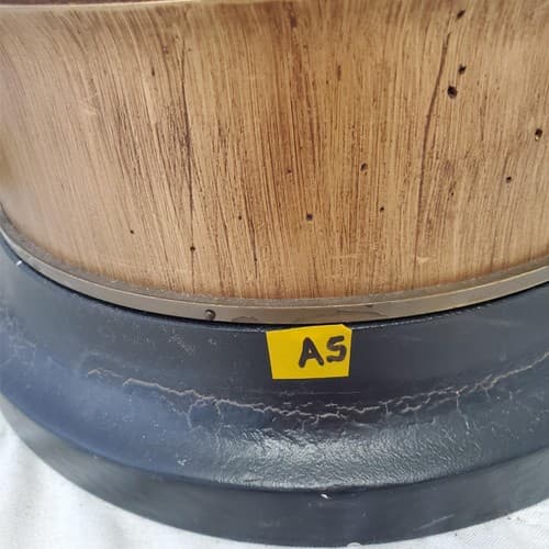 Vintage Brass & Wooden Table Lamp A5 - Thumbnail 6