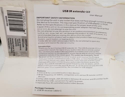 Blackweb Infrared Remote Control Extender - Thumbnail 3