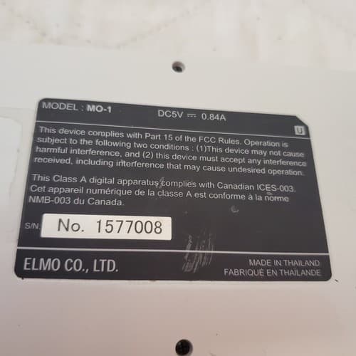 Elmo MO-1 White Visual Preseter Document Camera - Thumbnail 10