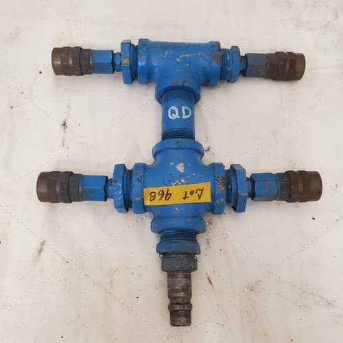 Hydraulic Pneumatic Four Way Valve Manifold with Quick Connect Couplers LOT-968 - Thumbnail 6