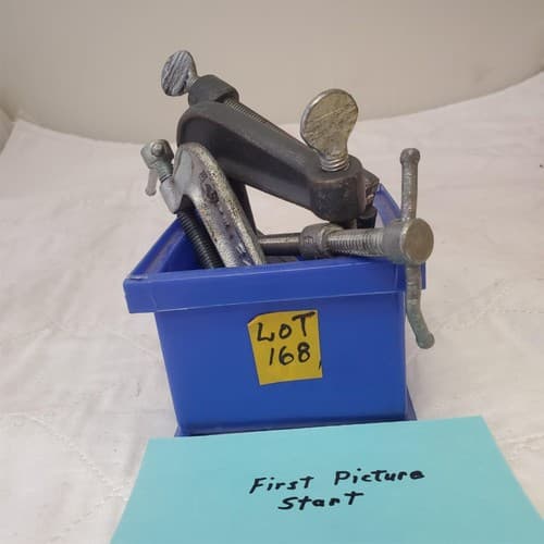 Lot of 4 Vintage Metal Adjustable C-Clamps LOT -168 - Image 1