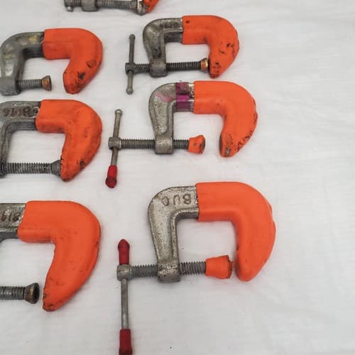 Lot of 7 Iron Frame Adjustable C-Clamp LOT-675 - Thumbnail 4