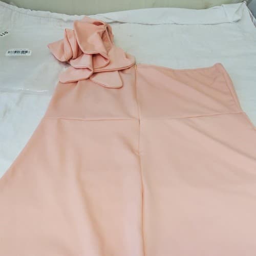 Mokoru Women's Sexy Ruffle One Shoulder Sleeveless Bodycon Party Dress - Thumbnail 6