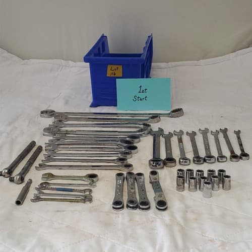 Lot of Assorted Wrenches, Drive Sockets & Other Hand Tools LOT 116 - Image 1