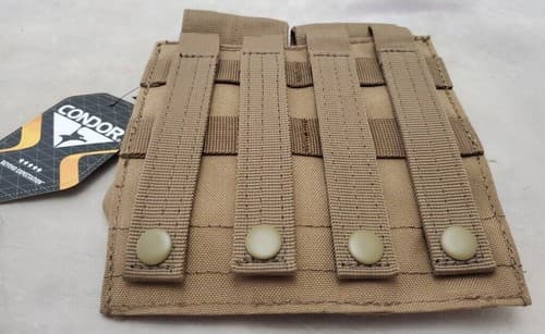 Condor Tactical Molle Double Mag Magazine Pouch - Tan MA4-003 - Thumbnail 3