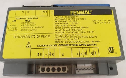 Pentair 472150 Ignition Control Module for Minimax NT TSI - Thumbnail 2