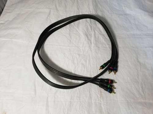 3-RCA Red Green Blue Composite Video Stereo Audio AV Cable Cord Wire Gold - Image 1