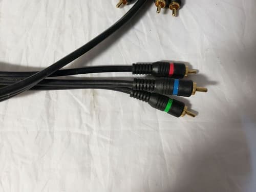 3-RCA Red Green Blue Composite Video Stereo Audio AV Cable Cord Wire Gold - Thumbnail 2