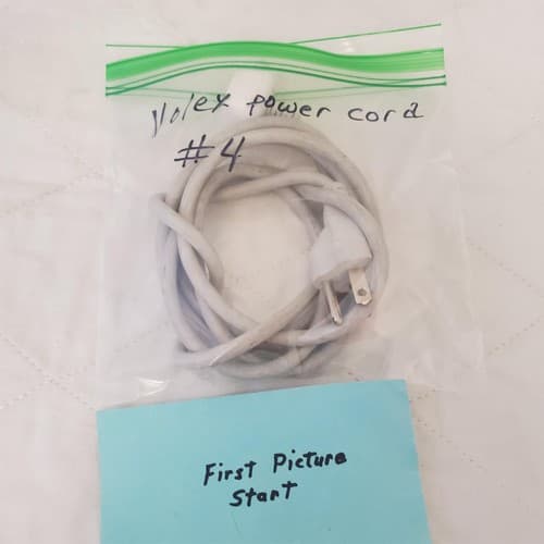 Genuine Apple iMac Power Cord Cable Volex #4 - Image 1