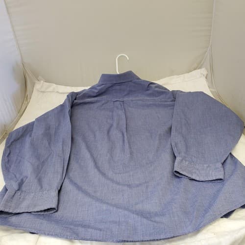 Tommy Hilfiger Shirt Mens 17-35 Blue Dress Button Up Long Sleeve - Thumbnail 6