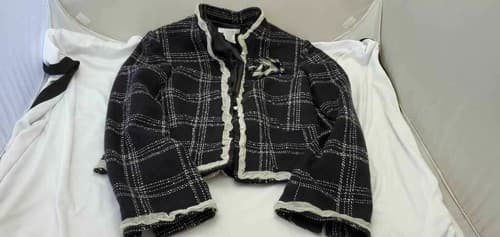 I.C.E. Blazer Woman's Long Sleeve Jacket Casual Coat White Black Size 8 - Image 1