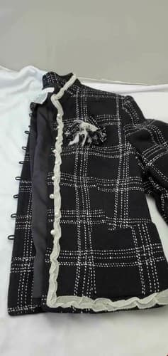 I.C.E. Blazer Woman's Long Sleeve Jacket Casual Coat White Black Size 8 - Thumbnail 6