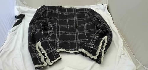 I.C.E. Blazer Woman's Long Sleeve Jacket Casual Coat White Black Size 8 - Thumbnail 5