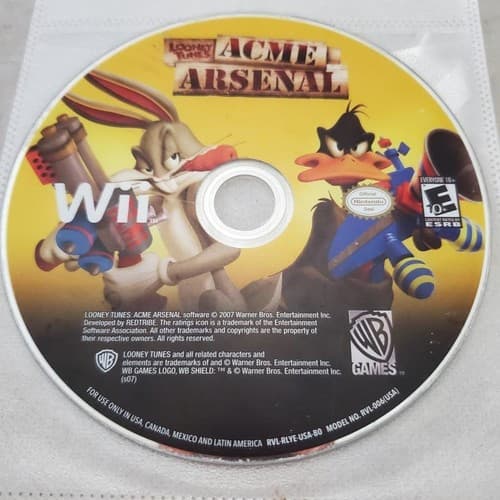 Looney Tunes: Acme Arsenal Nintendo Wii Video Game Disc Only - Image 1