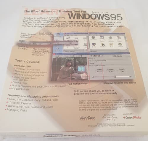 Vintage 1995 Learn Windows 95 Introduction by CompuWorks - Thumbnail 3