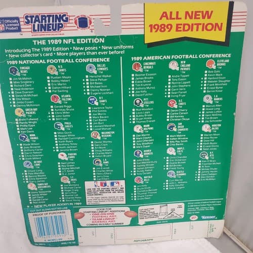 Starting Lineup 1989 Edition Kenner Erik McMillan Figure Collector Cards - Thumbnail 3