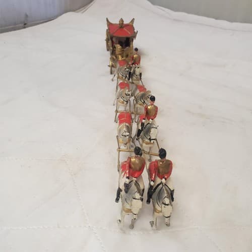 Vintage Antimony Victorian Coronation Horse Ride / Parade Chariot Figure - Thumbnail 5