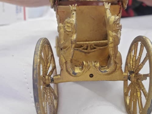 Vintage Antimony Victorian Coronation Horse Ride / Parade Chariot Figure - Thumbnail 9