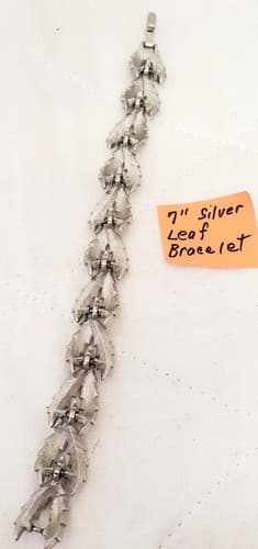 7" Tara Signed Silver Leaf Bracelet - Thumbnail 2