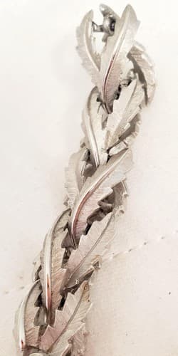 7" Tara Signed Silver Leaf Bracelet - Thumbnail 4