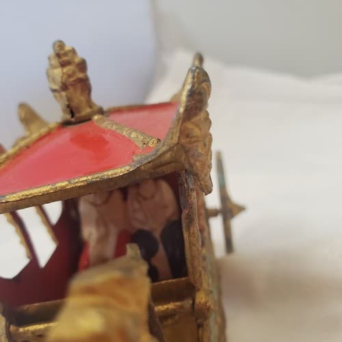 Vintage Antimony Victorian Coronation Horse Ride / Parade Chariot Figure - Thumbnail 8