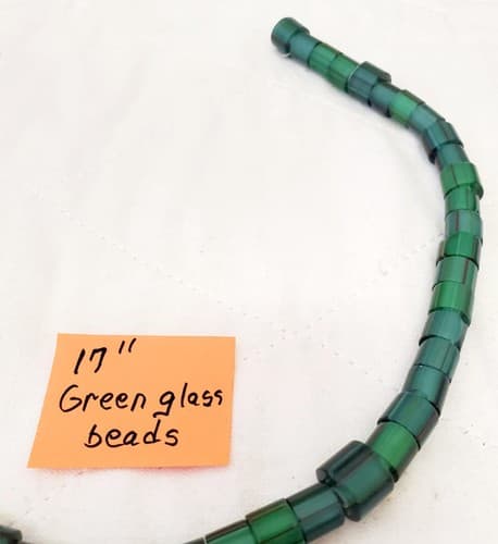 17" Emerald Green Glass Beads - Thumbnail 3