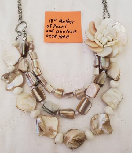 NY Company 18" Abalone Mother of Pearl Necklace - Thumbnail 2